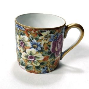Limoges France Royal Chintz ? Pattern Espresso Small Tea Cup